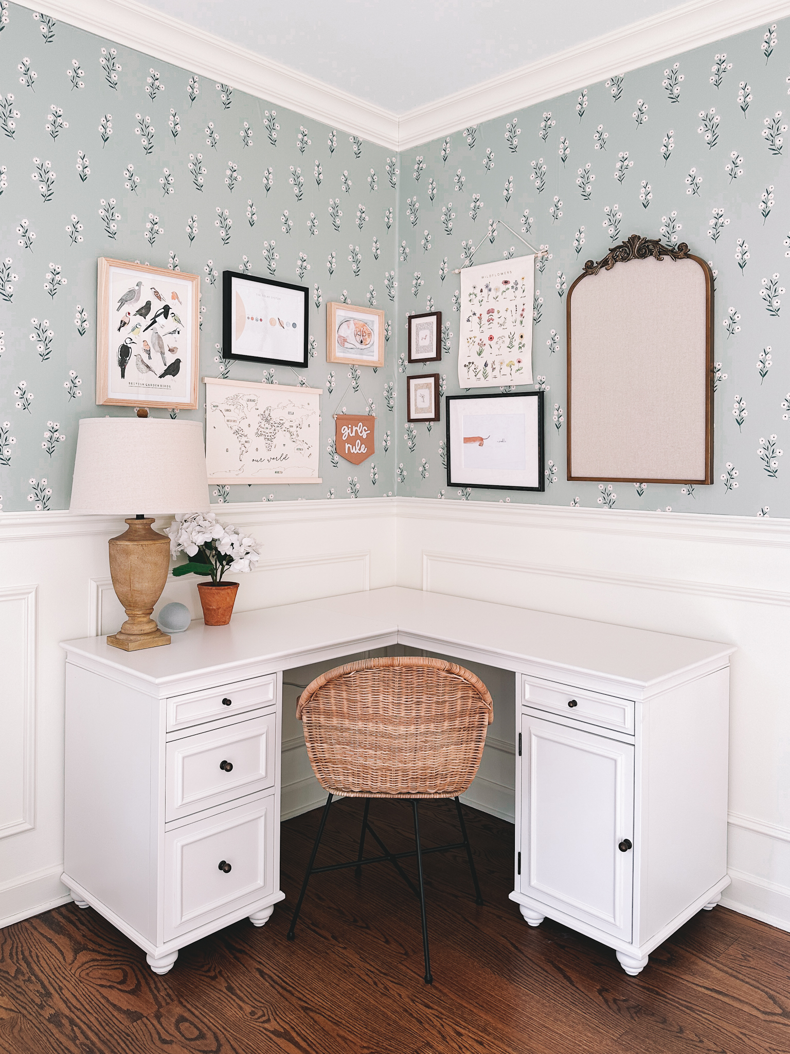 Powder Room Facelift, $26 Wallpaper Edition - Kelly in the City