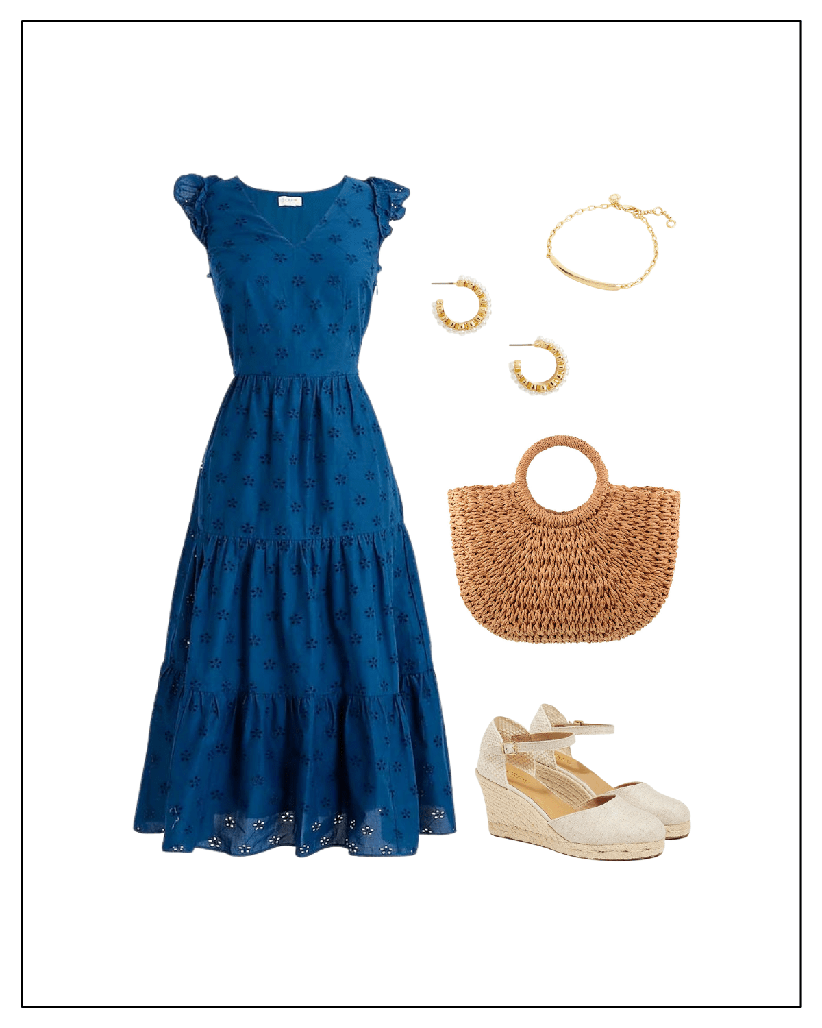 Eyelet midi dress Spring Outfit Idea