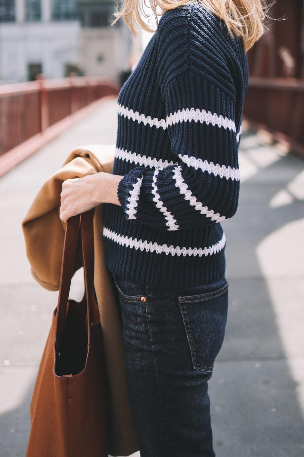 Classic Crewneck Striped Sweater | Kelly in the City