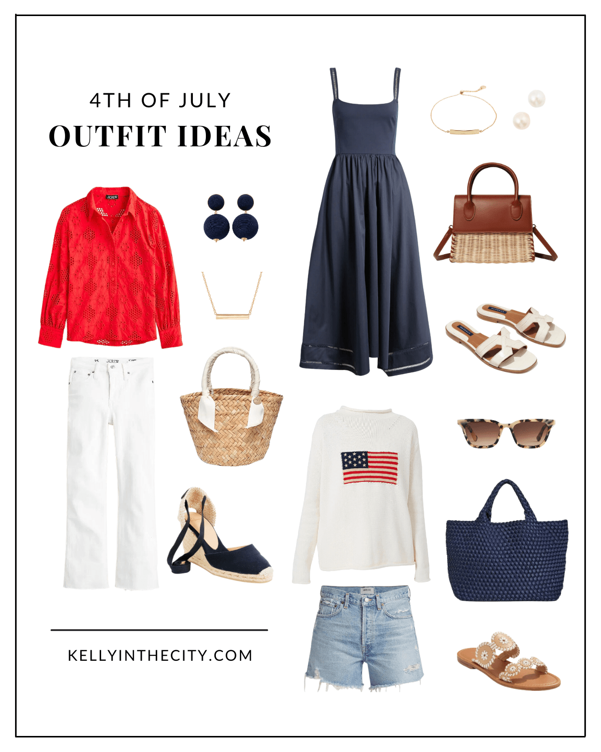 4th of July Outfits for a backyard cookout, 4th of July parade, and to watch fireworks