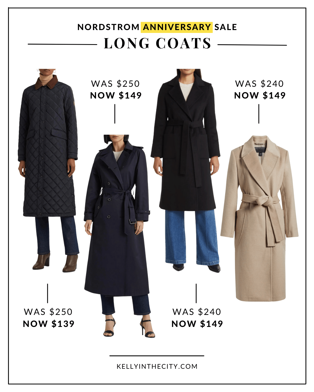 2023 Nordstrom Anniversary Sale Long Coats and Wrap Coats