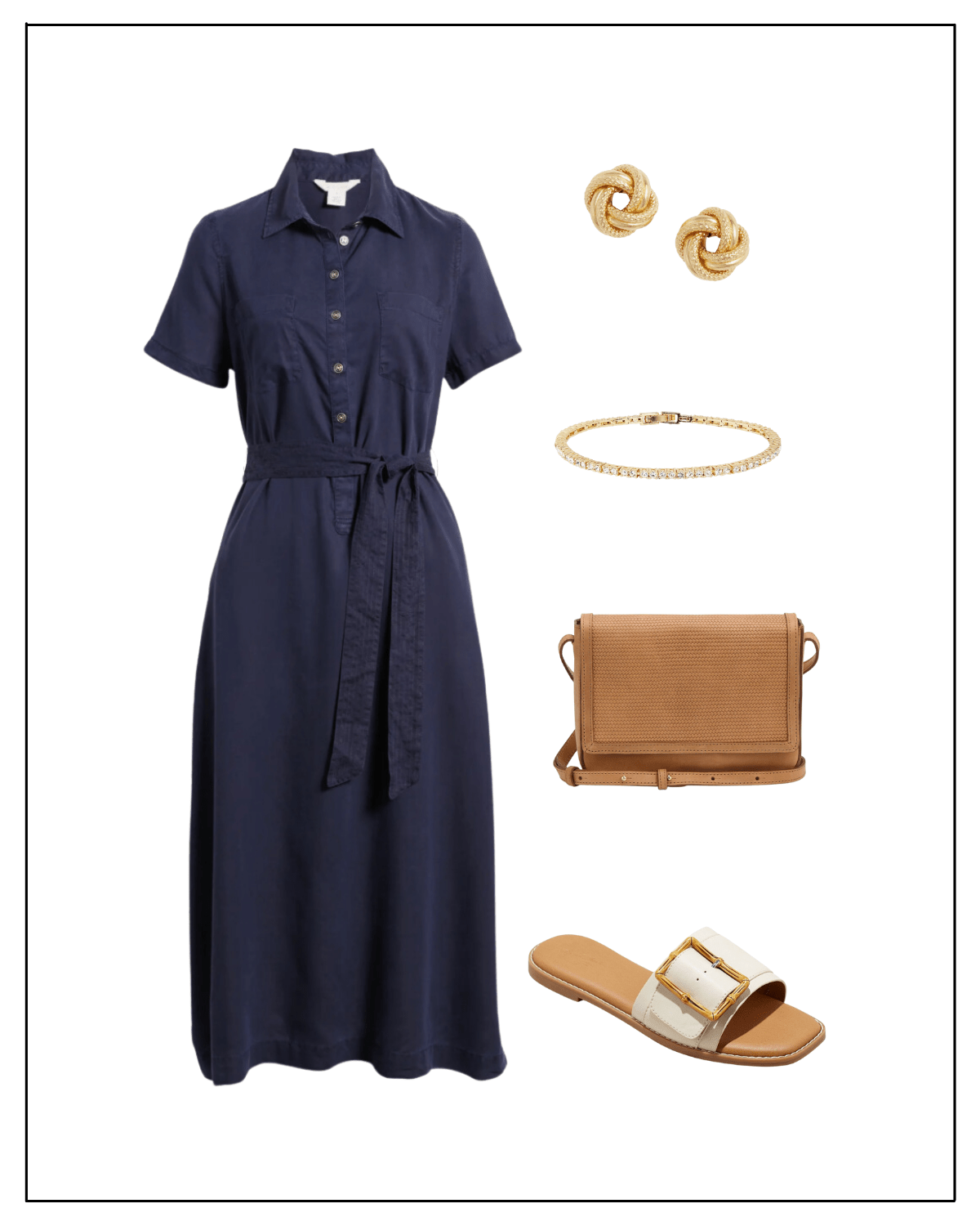 Midi Dress with Sandals