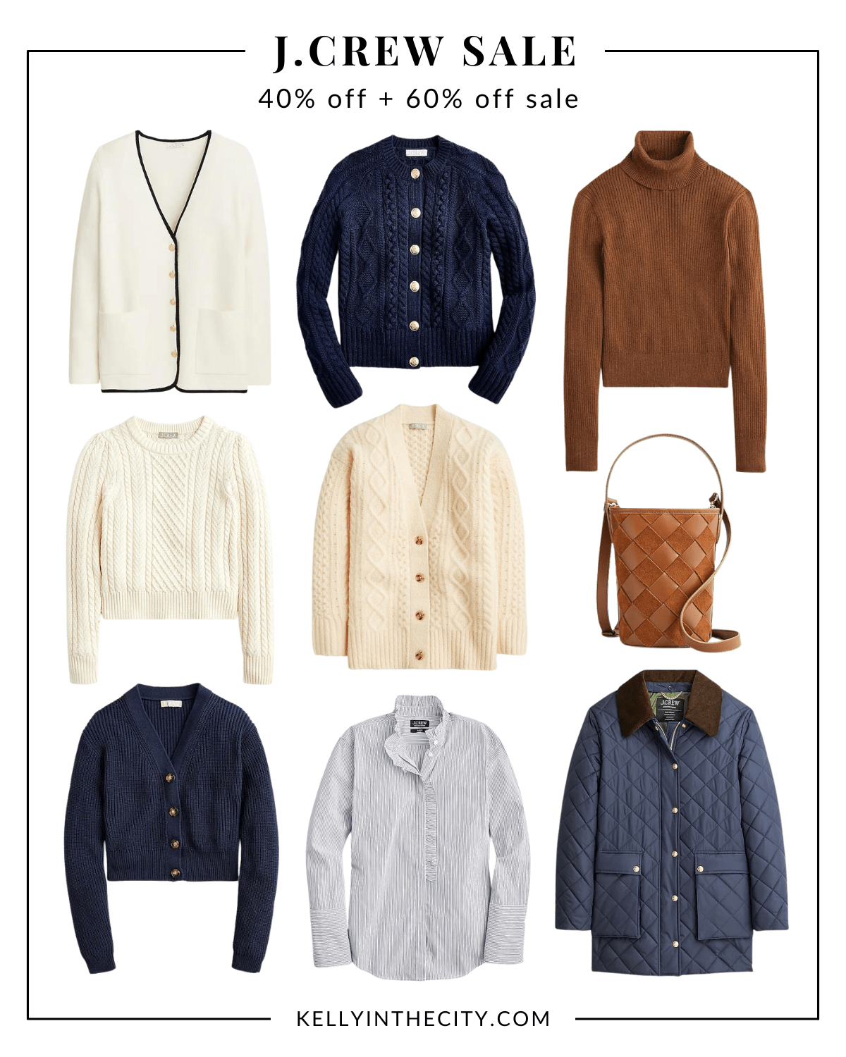 My J.Crew Labor Day Sale favorite picks. From cardigans and sweaters to coats and bags.