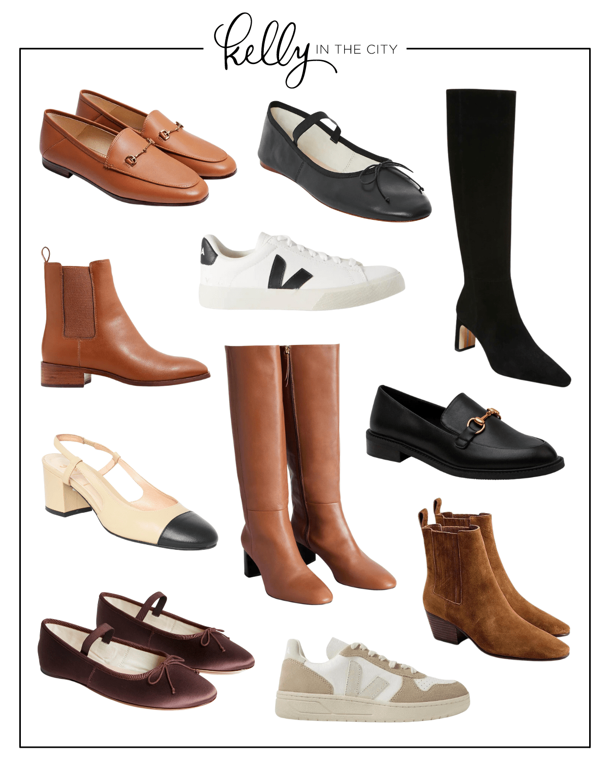 Fall shoes from loafers to ballet flats to boots to sneakers